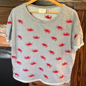 Coastal Anthropologie Maeve Crab Top - Size L